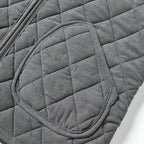 Men's Diamond Quilted Vest Sherpa Lined Full Zip Sleeveless Jacket
