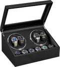 Watch Winders for Automatic Watches, 4 Watch Winder | Automatic Watch Winder with 4 Watches Rotator and 6 Extra