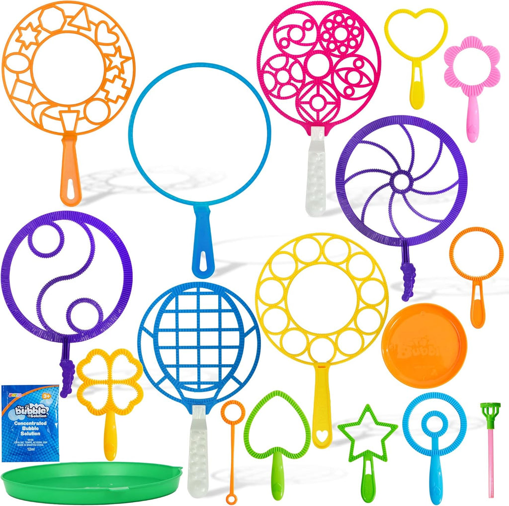 Big Bubble Wands Set Bulk for Kids Summer Outdoor Toy Game Activity Party Favors, 18 Pcs Giant Bubble Maker with