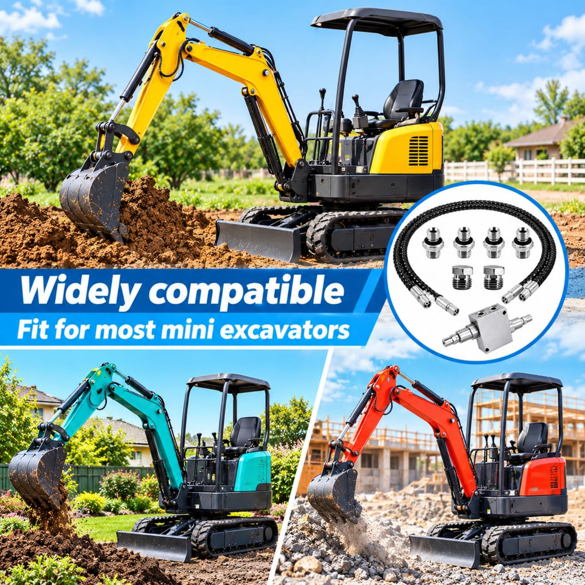Mini Excavator Cushion Valve Kit for Hydraulic Swivel Motor