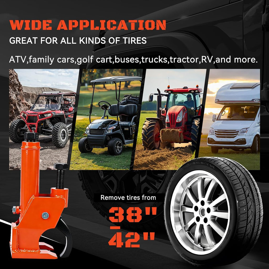 Manual Tire Bead Breaker Tool with Rubber Pad for 38–42 Inch Tires