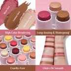 Face Sticks Trio, Blush, Highlighter & Contour Stick for Face Makeup