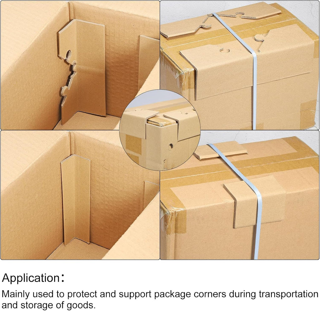 Adjustable Cardboard Corner Protector Package Frame Protectors 80x40mm Thick 4mm for Art, Packing, Shipping, Pack of 50