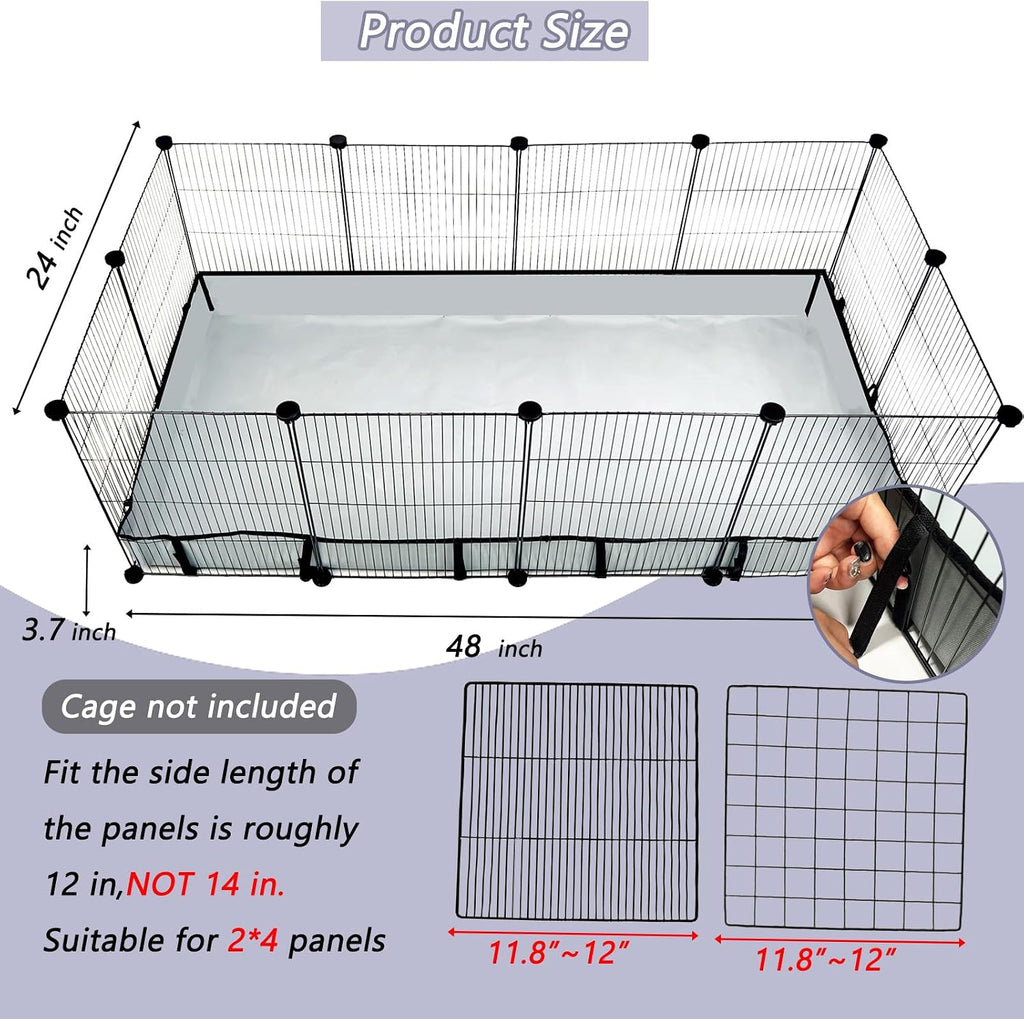 Guinea Pig Cage Liner Tarp Bottom Waterproof and Washable.Available in 22 Sizes. Base Also for Rabbits, Bunny