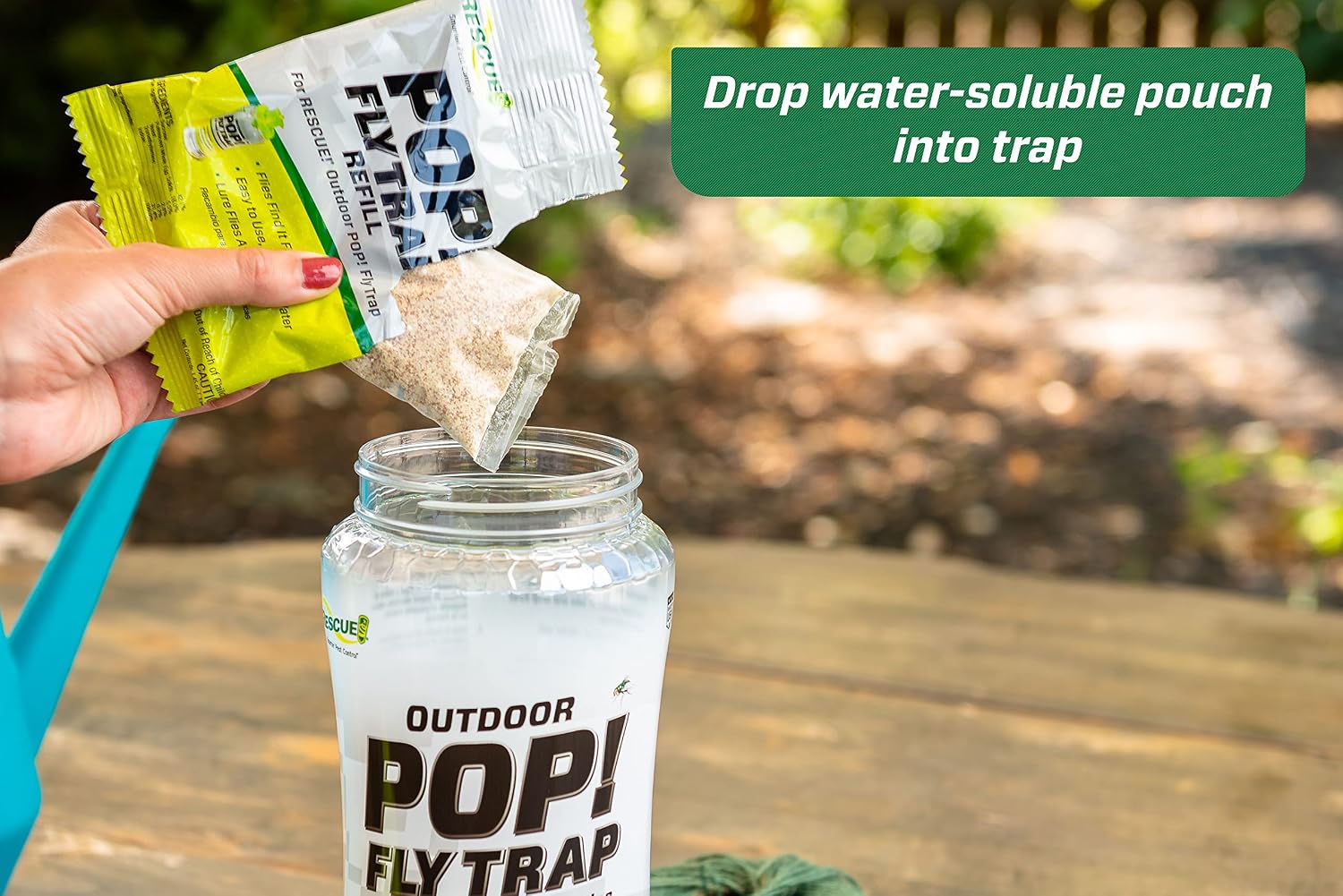 POP! Fly Trap – Large Reusable Fly Trap for Outdoor Use - 3 Pack