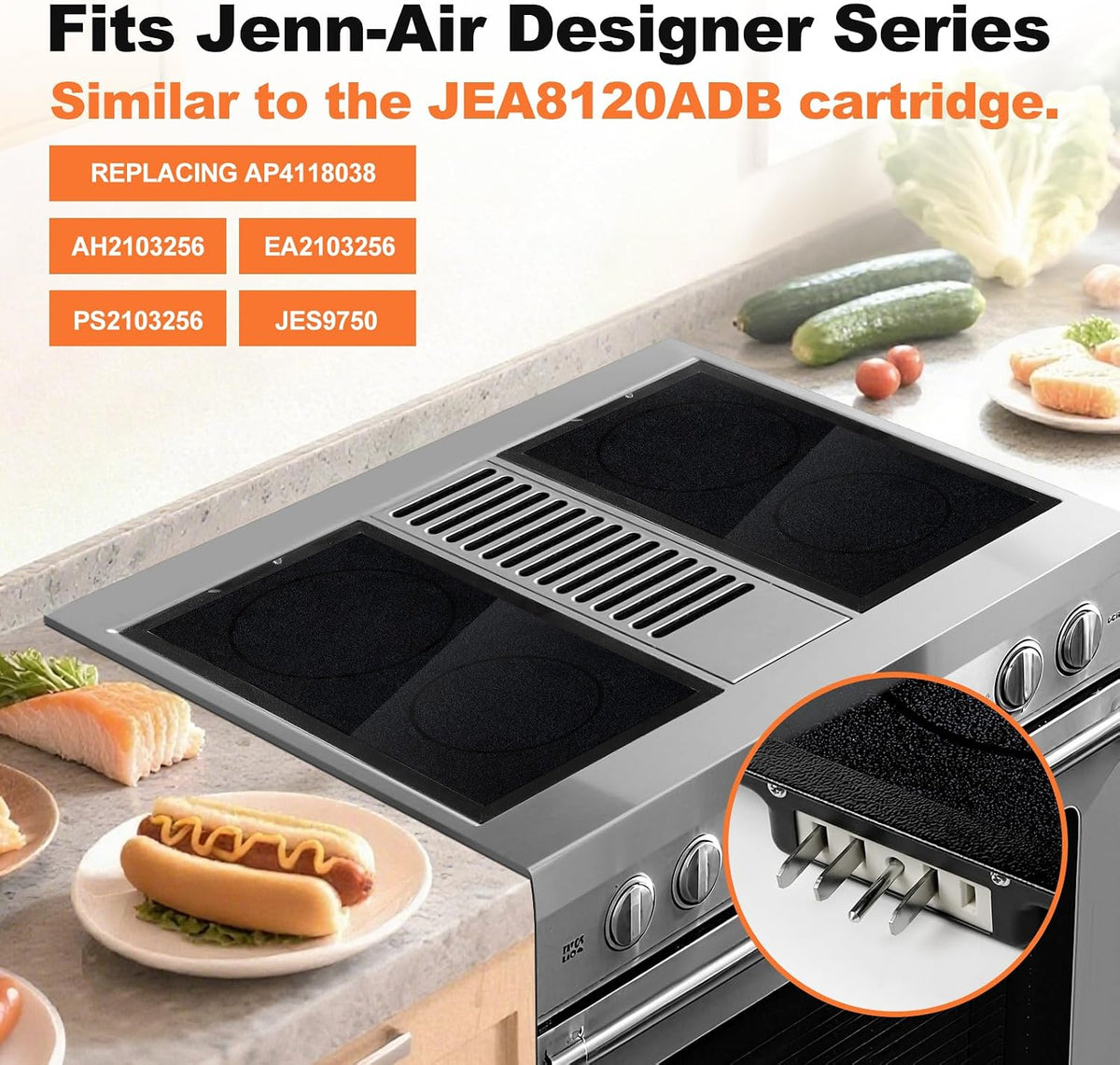 Upgraded Radiant Cartridge A122B Compatible with Jenn-Air Cooktops (1 Pack)