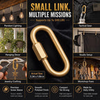Otoolling 4 Pack Brass Quick Link Chain Connector Threaded, 1/4'' Inch