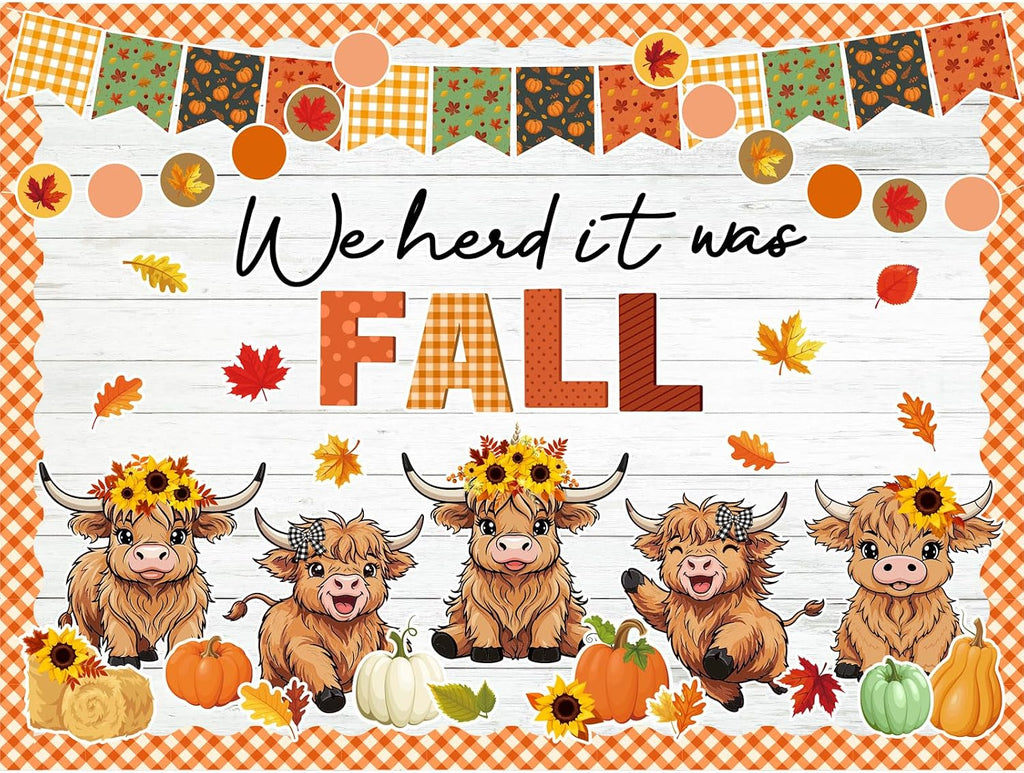 Fall Thanksgiving Bulletin Board Set Autumn Harvest Classroom Decorations Cutout for Door Wall School Supplies