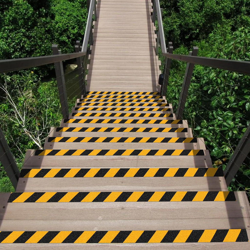 Anti Slip Tape Yellow/Black 2" x 33Ft Warning Safety Grip Tape | Yellow-black warning anti-slip tape for steps, ramps