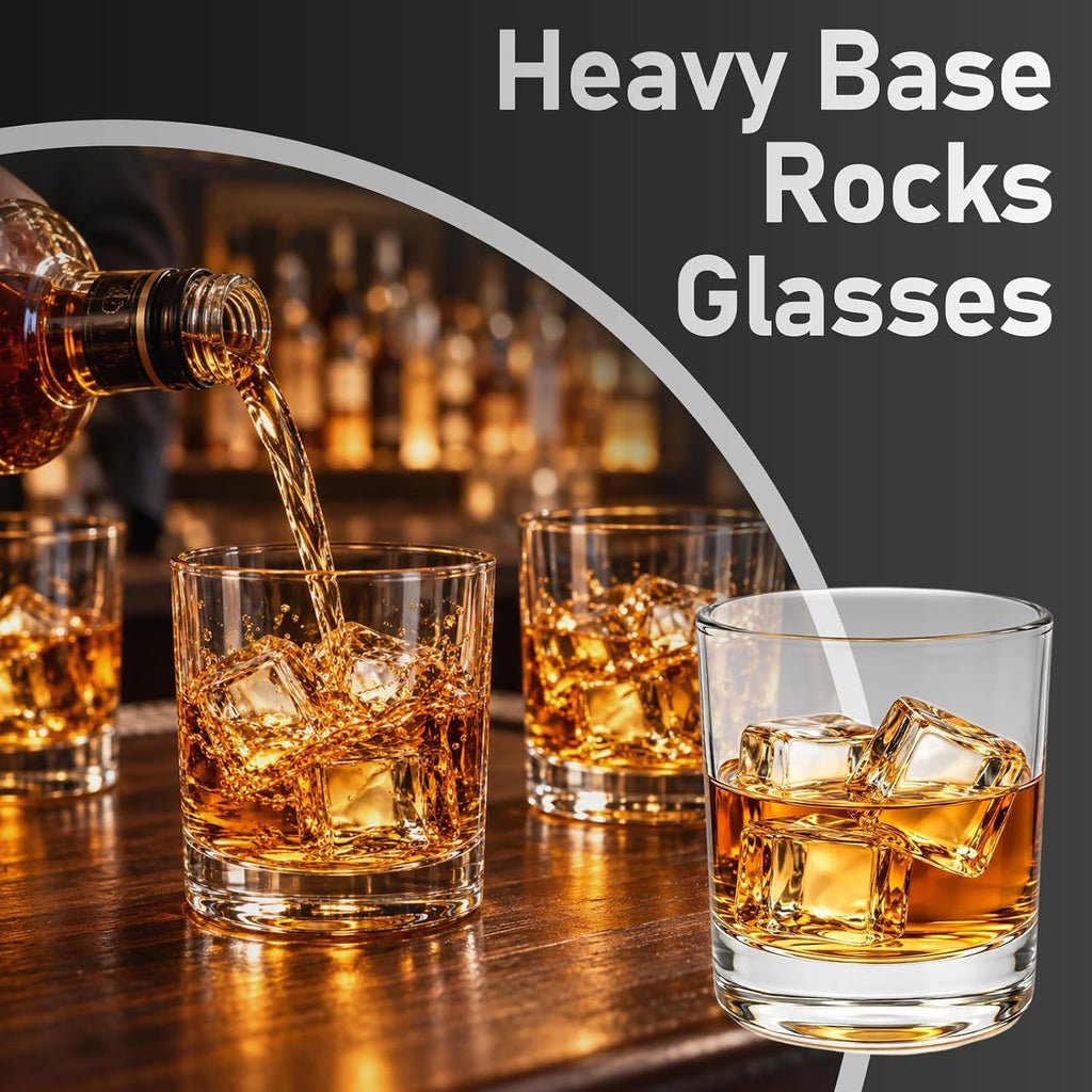Old Fashioned Whiskey Glasses Bulk Set of 24