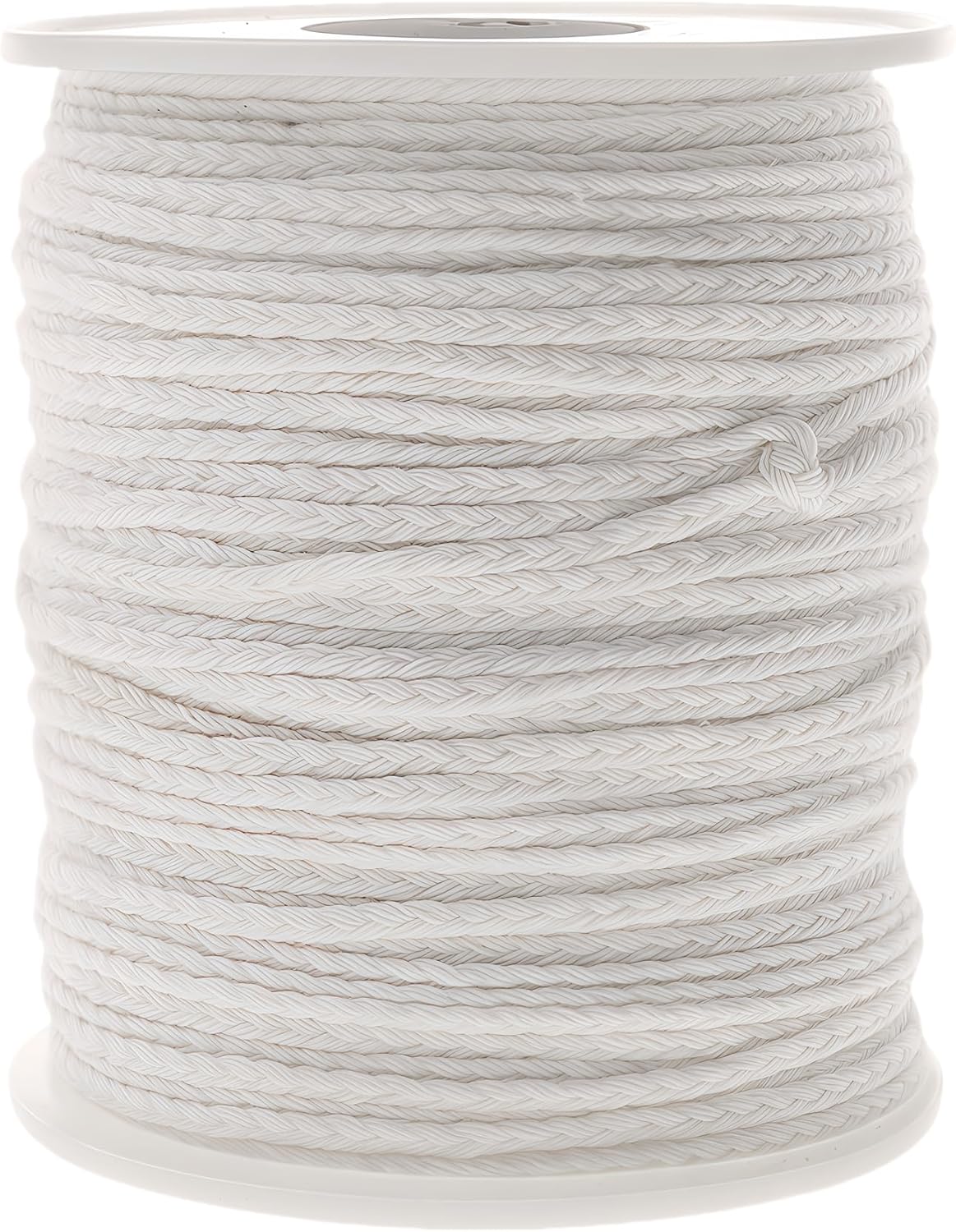 Cotton Candle Wicks Roll: 100% Natural 200 Feet Long Square Braided Candle-Making Wick String Thread Spool Smokeless