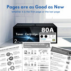 CF280A 80A Toner Cartridge Black High Yield, Replacement for HP 80A