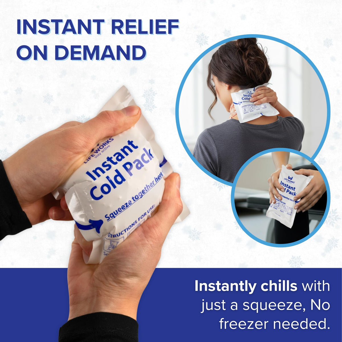 Instant Cold Pack, 8 Pack, Disposable Ice Packs for Injuries