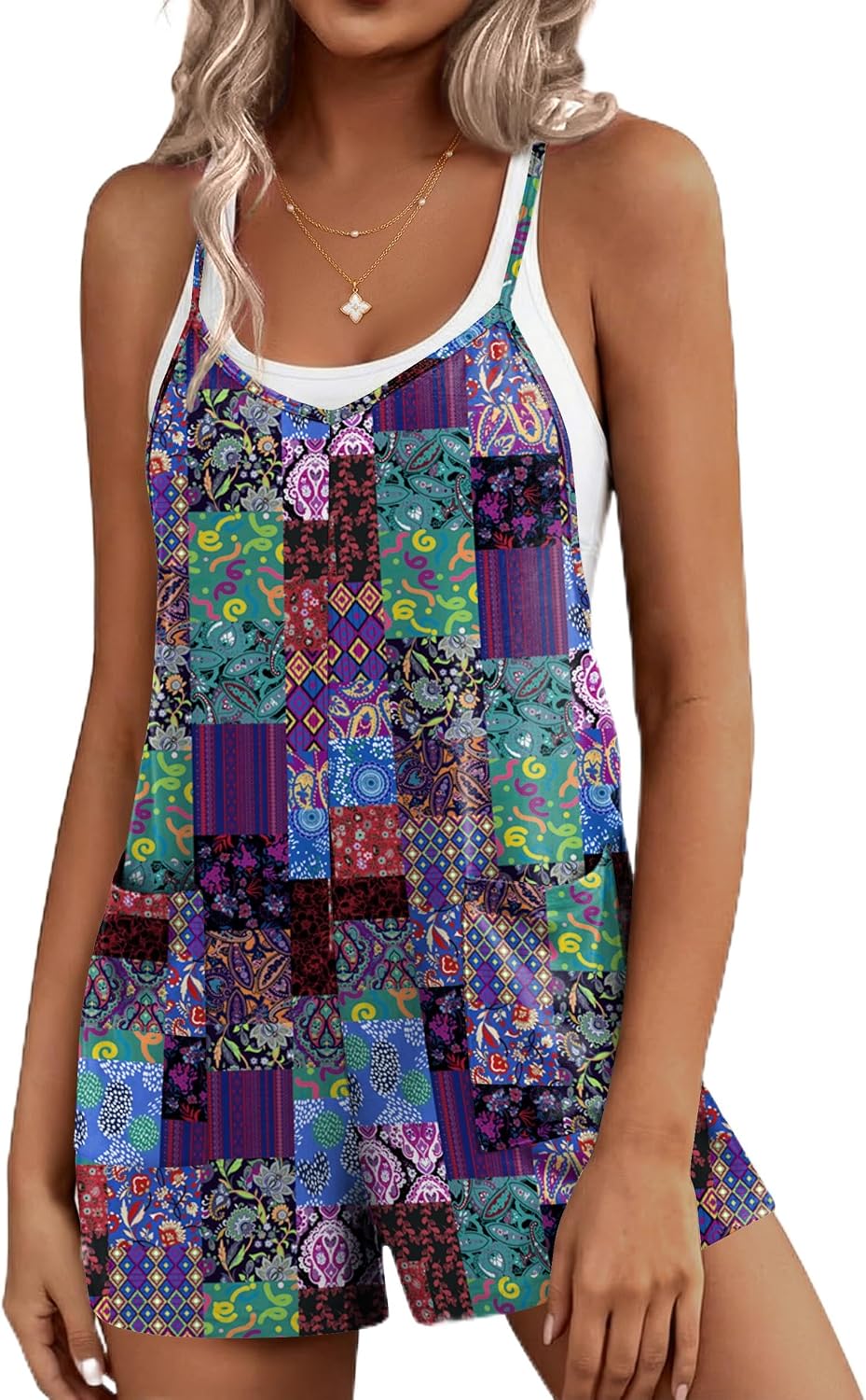 Rompers for Women Summer Casual Boho Short Jumpsuits Beach Outfits
