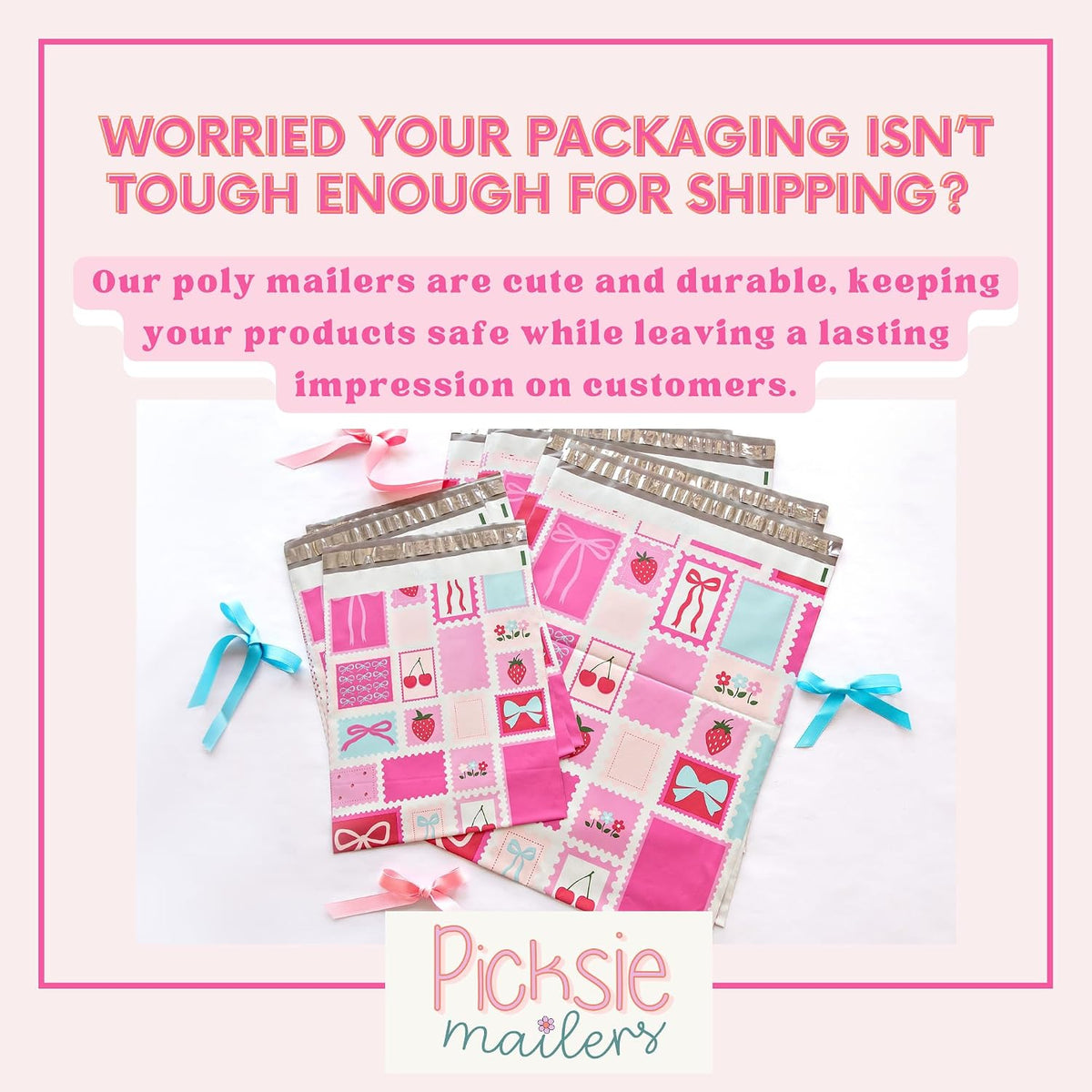 Cute 6x9 Poly Mailer Packaging Bags for Small Business
