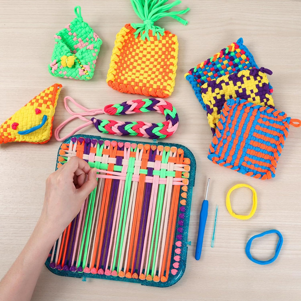 Weaving Loom Kit Toys, DIY Arts and Crafts for Kids and Adults, Ideal Gifts for Girls Ages 5 6 7 8-12 13, Easy
