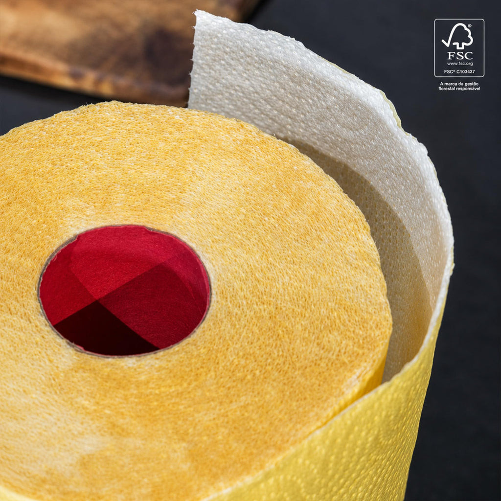 Yellow Colored Paper Towel Jumbo Rolls 2-Ply-120 Sheets