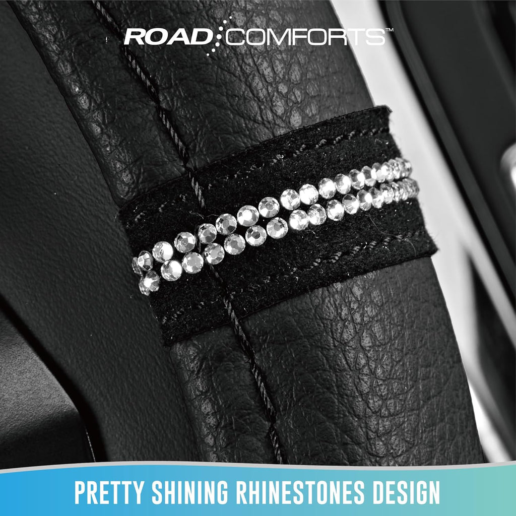 Leopard Steering Wheel Cover - Made with PVC Leather Cheetah Print - Anti-Slip, Universal Fit 14 1/2 inches to 15