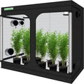 8x4 Grow Tent, 96“x48 x78 600D Mylar Plant Growing Tents | 100% Reflective Mylar Interior, Easy-view