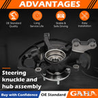 GAHA Front Left Steering Knuckle Wheel Hub Assembly for Toyota Sienna