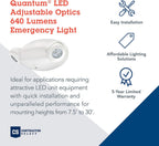 Lithonia Lighting Quantum Emergency Light, 2 Aimable Lamp Heads, 120/277V