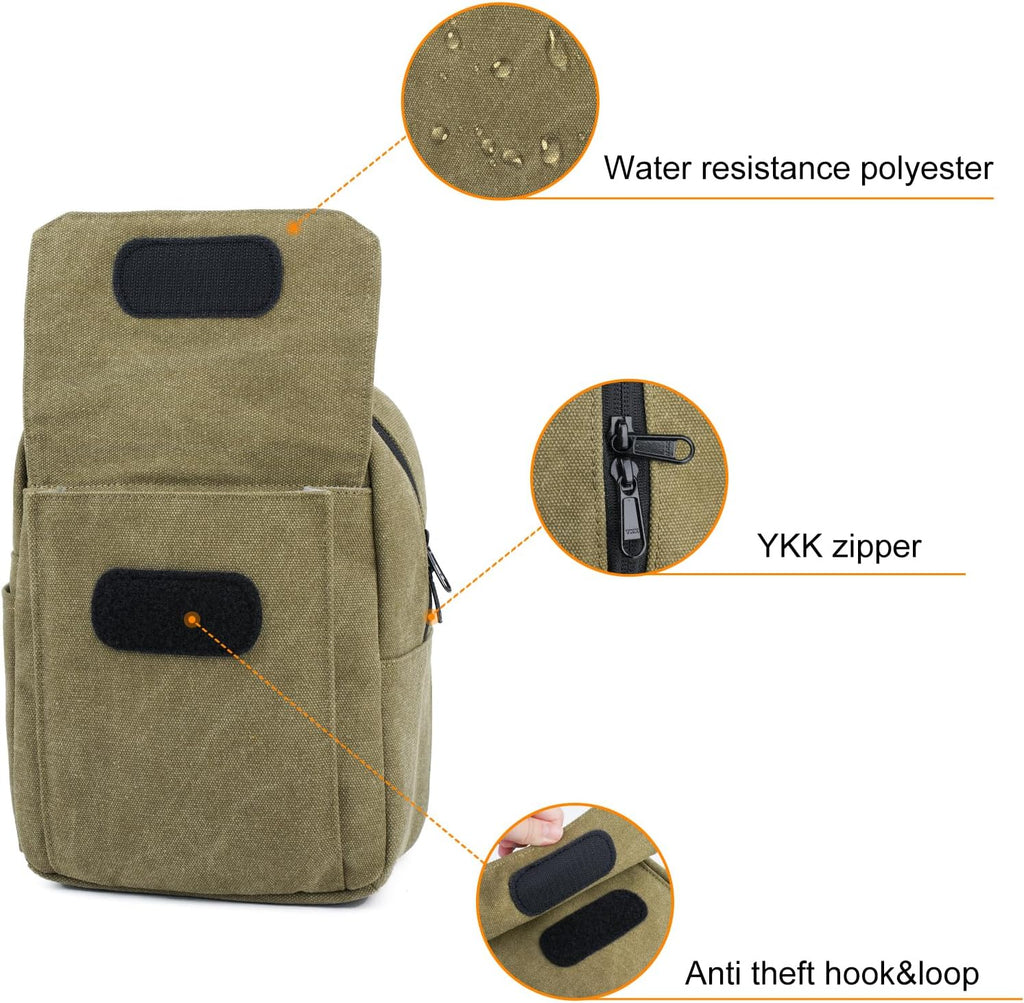 Camera Bag Purse Small Sling Crossbody Shoulder Case for Women Men | Waterproof 16A Canvs Compact Lightweight