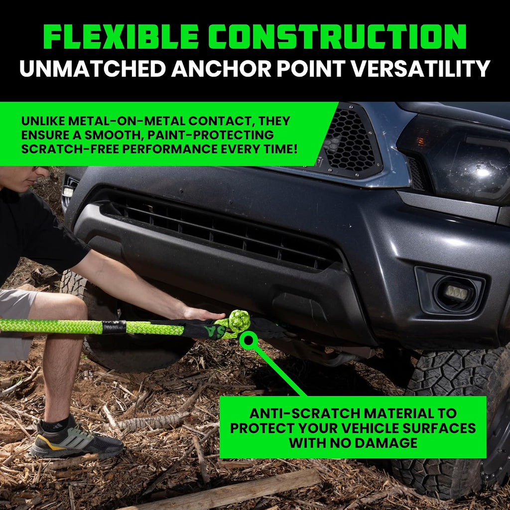 Synthetic Soft Shackle Rope (2-Pack) - 44,050lb Offroad Recovery