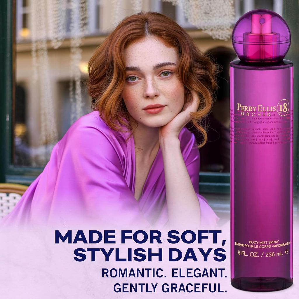18 Orchid Body Spray for Women Long Lasting, 8 Fl Oz (200 mL) | Floral & Vanilla Body Mist, Perfumes for Women, EDT