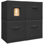 Storage Cubes, 11 Inch 4 Pack Collapsible Fabric Shelf Bins