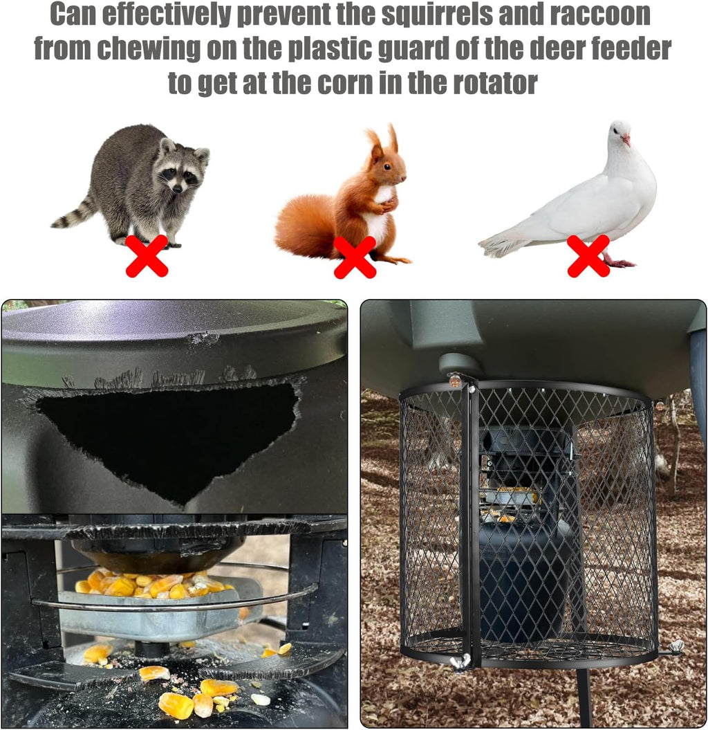 Deer Feeder Varmint Guard - Keep Wildlife Away from Your Feeder, 12.3” x 11.8” Varmint Cage for Feeder,Suit Varmint