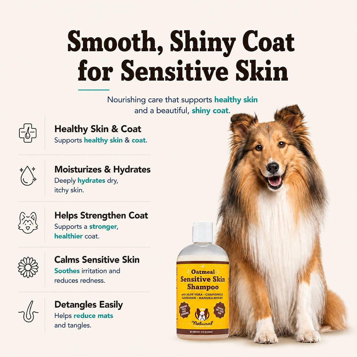 Sensitive Skin Dog Shampoo - 12 oz