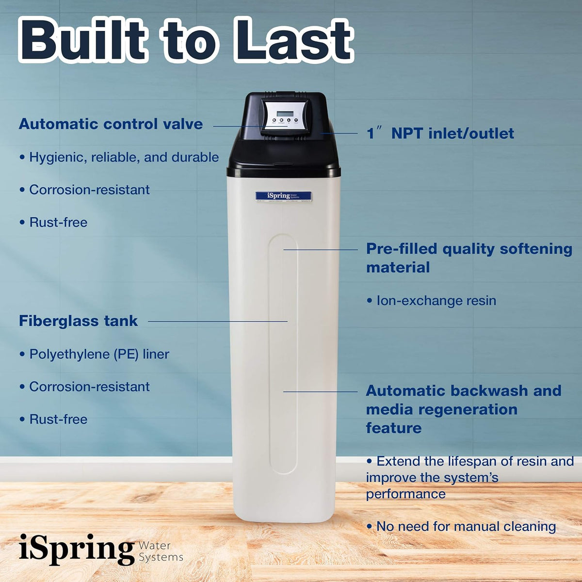 WCS45KG 45,000 Grains Whole House Water Softener, One-Tank Design