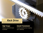 1800lb WiFi Sliding Gate Opener Smart App Control, 1/2HP Automatic Slide Gate Motor Rack Driven with 2 Remote