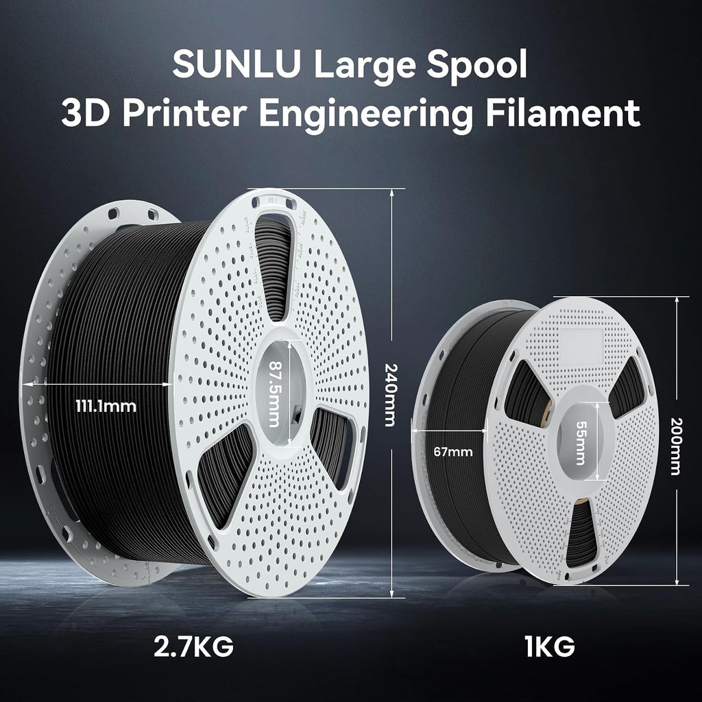 Easy PA Nylon Filament 1.75mm,1KG(Black) | Warp-Free & Easy Printing with Nylon 6+66, Strong, Durable Engineering