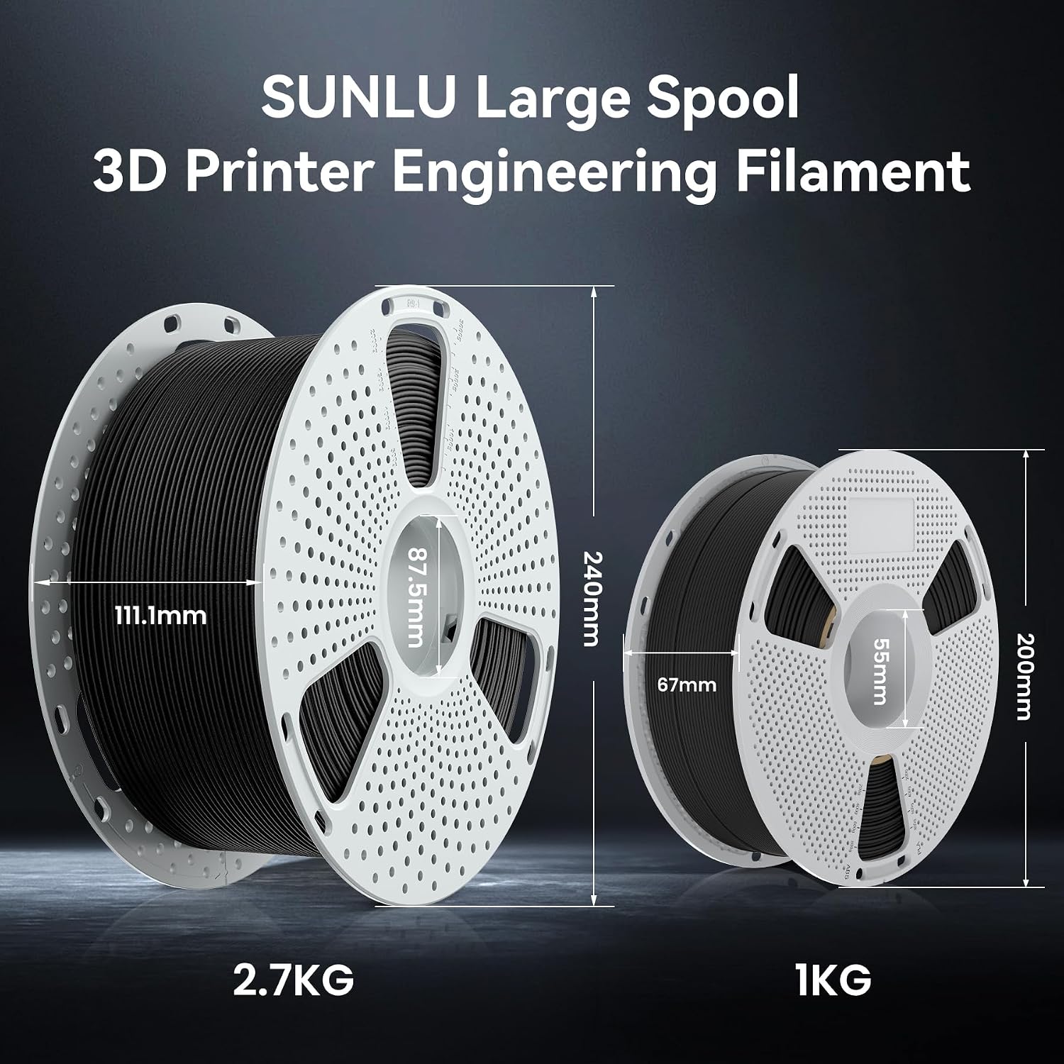 Easy PA Nylon Filament 1.75mm,1KG(Black) | Warp-Free & Easy Printing with Nylon 6+66, Strong, Durable Engineering