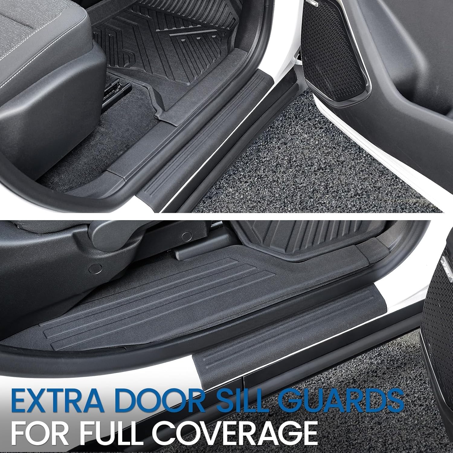 Floor Mats Set for 2024-2026 Chevy Traverse & GMC Acadia & 2025-2026 Buick Enclave, with 2nd Row Kick Mats, Only for
