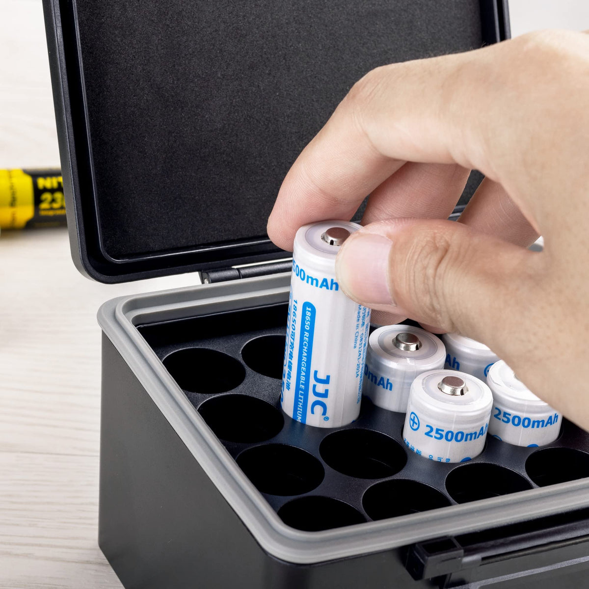 20 Slots 18650 Battery Storage Case Holder Container Box，High Capacity