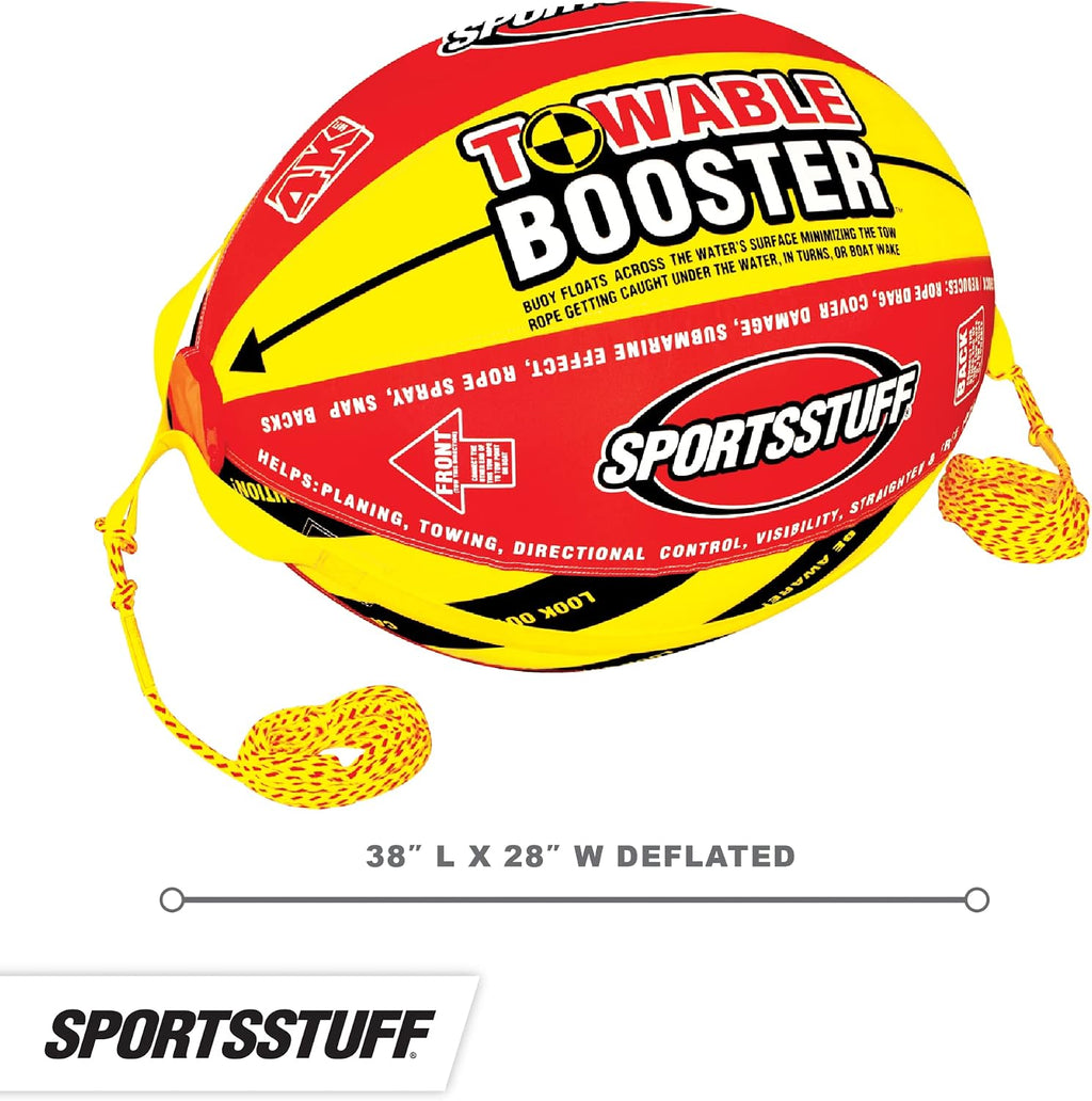 Booster Towable Tube Ball Towable Rope for Lift and Visibility, 60 ft Rope with 4,100 lb Break Strength