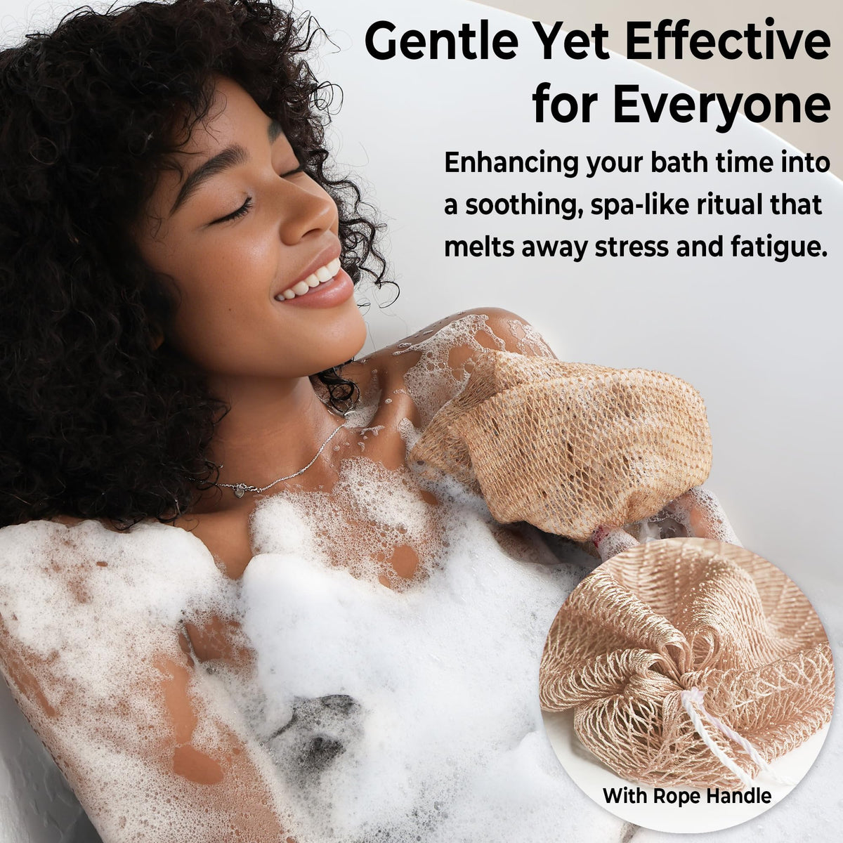 African Net Sponge Authentic - Exfoliating Body Scrubber Bath Sponge - Washcloth Back Scrub for Shower Body