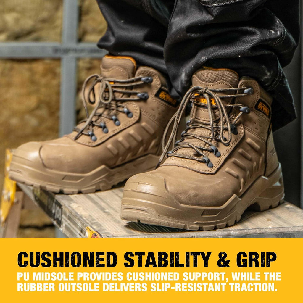DEWALT Bowman Men's Waterproof, Steel Safety Toe, Leather Work Boots