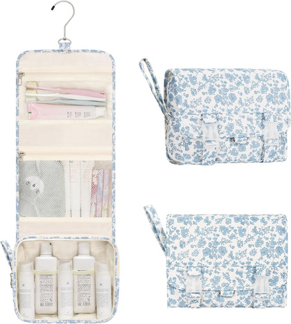 Small Hanging Toiletry Bag for Men and Women, Portable Hanging Organizer for Travel-Sized Shower Dopp Kit, Waterproof