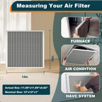 12x12x1 Reusable Air Filter, Washable, MERV 8, Permanent Electrostatic Air Filter, Lasts a Lifetime, Breathe Safely