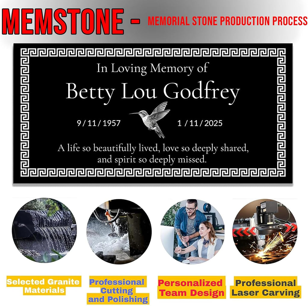 Personalized Memorial Stones for Loved Ones, Engraved Outdoor Memorial Plaques, Garden Memorial Stone, Tree Plaque