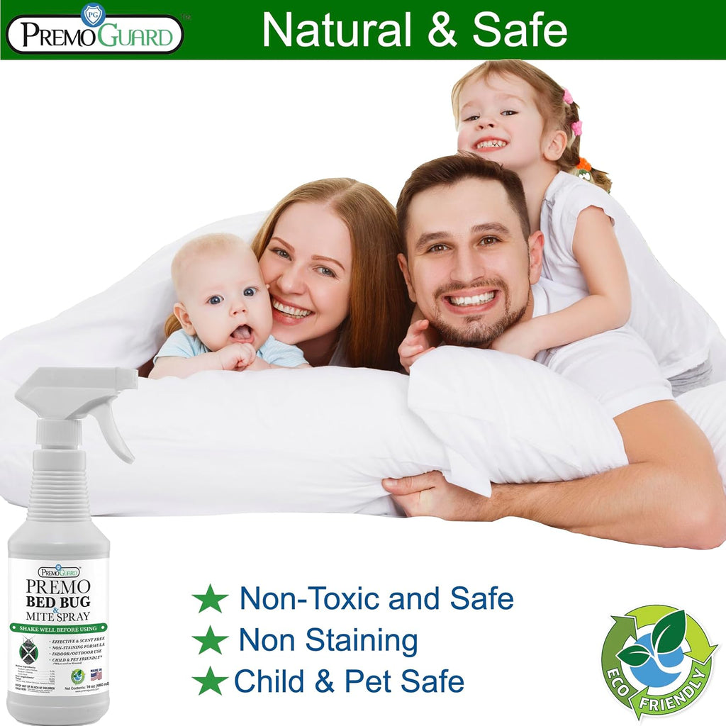 Bed Bug & Mite Killer Spray – University Tested 100% Kill Rate | Natural, Safe for Bedding, Furniture, Fabrics, and
