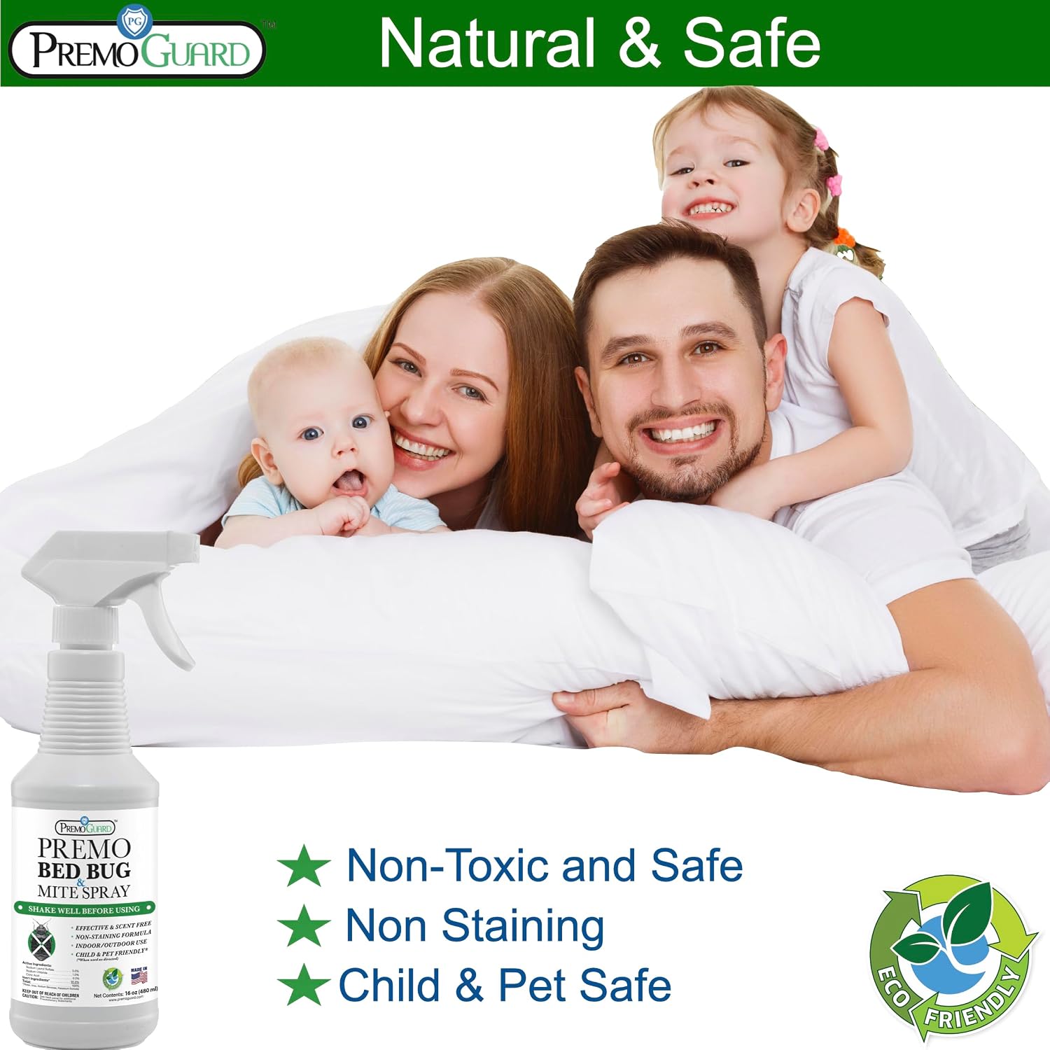 Bed Bug & Mite Killer Spray – University Tested 100% Kill Rate | Natural, Safe for Bedding, Furniture, Fabrics, and