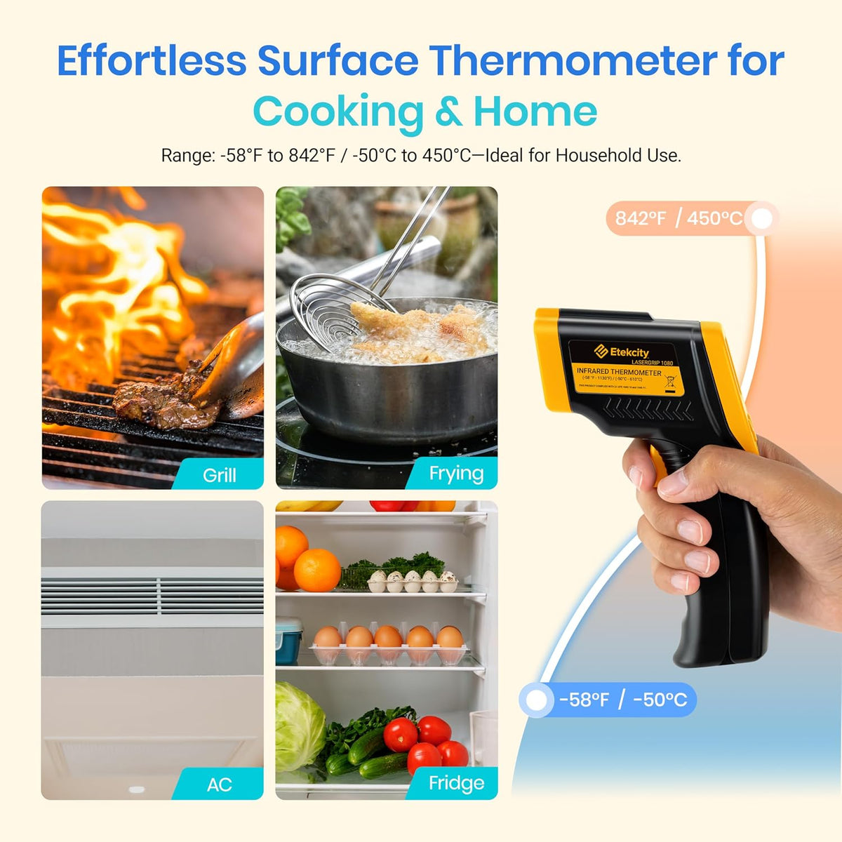 Infrared Thermometer Laser Temperature Gun 774