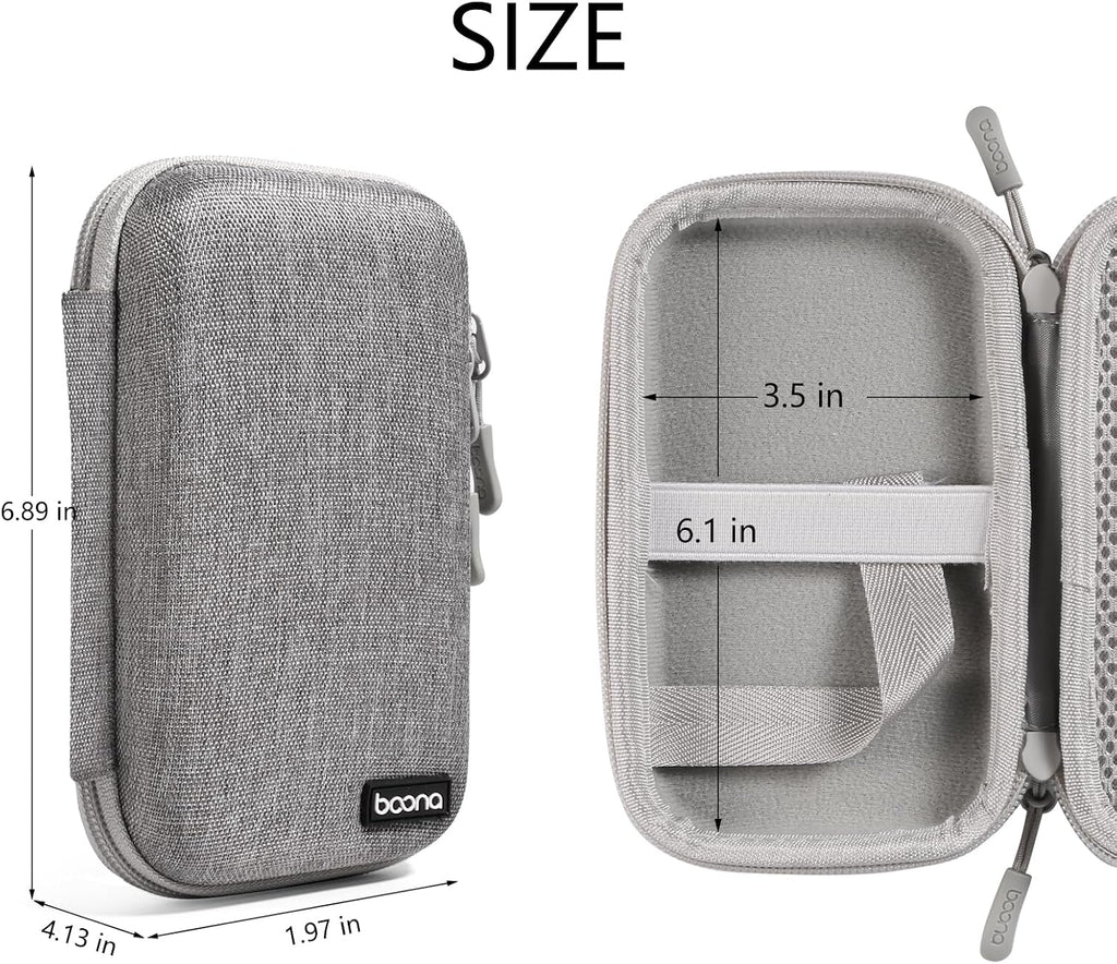 Diabetes Travel Case EVA Hard Shell Diabetic Supplies Bag Organizer for Blood Sugar Testing Kit, Glucose Monitor Kit