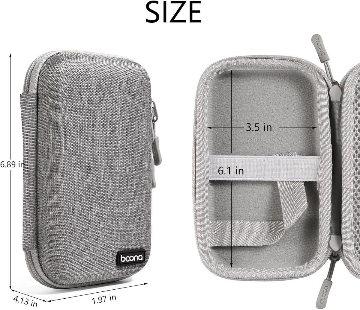 Diabetes Travel Case EVA Hard Shell Diabetic Supplies Bag Organizer for Blood Sugar Testing Kit, Glucose Monitor Kit