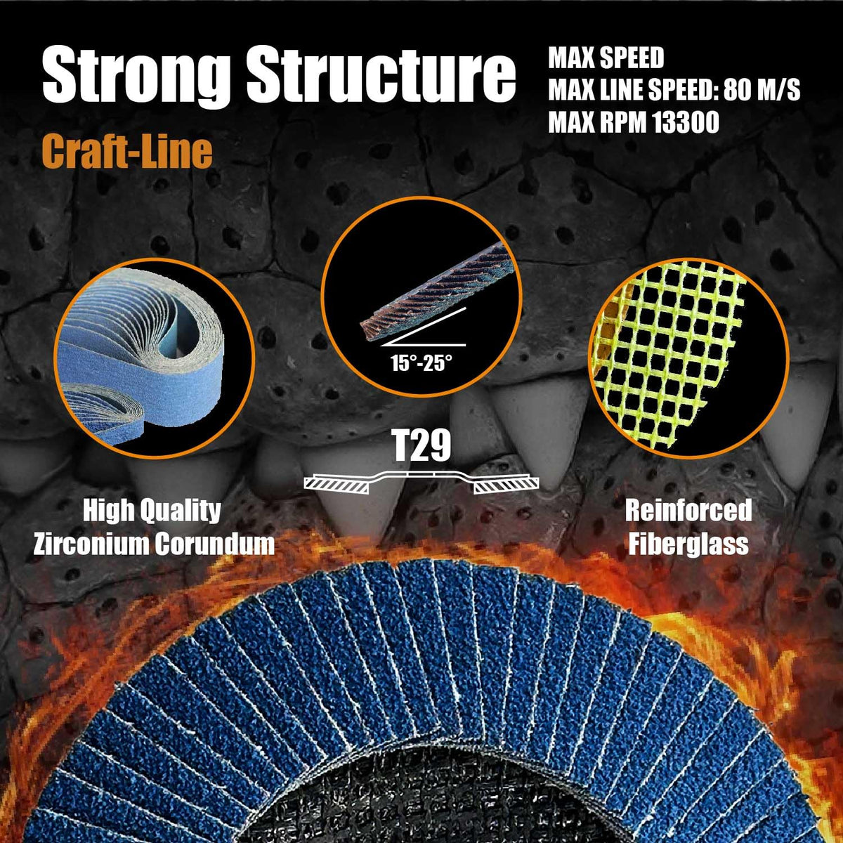 Merryland 20 Pack Mixed Flap Disc 4 1/2 inch Metal 40 60 80 120 Grit T29