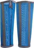 Deluxe Fly Boots - 4 Pack Horse Leg Protection Covers, Pacific Blue, Large | Breathable Mesh, Soft Bottom Liner